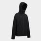 Lightweight Water Repellent Hooded Outdoor Softshell Jacket | Black